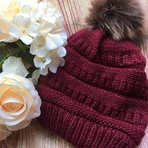 NEW Warm Chunky Stretch Cable Knit Slouchy Beanie
